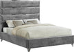 Zuma Grey Velvet King Bed - Royal Furniture & Gifts (MI) - Multi Location