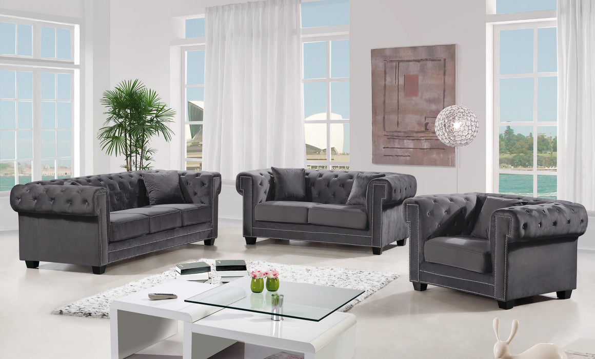 Bowery Grey Velvet Sofa - Royal Furniture & Gifts (MI) - Multi Location