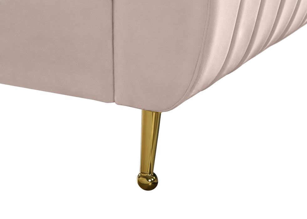 Zara Pink Velvet Twin Bed (3 Boxes) - Royal Furniture & Gifts (MI) - Multi Location