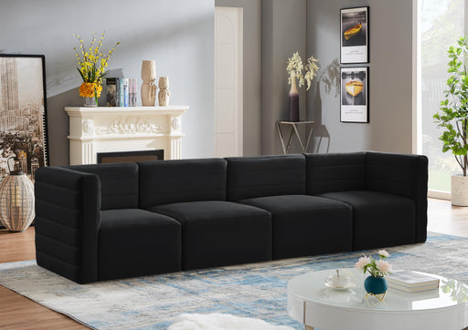 Quincy Black Velvet Modular Sofa - Royal Furniture & Gifts (MI) - Multi Location
