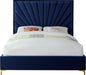Eclipse Navy Velvet King Bed - Royal Furniture & Gifts (MI) - Multi Location