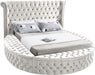 Luxus Cream Velvet King Bed (3 Boxes) - Royal Furniture & Gifts (MI) - Multi Location