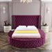 Luxus Purple Velvet King Bed - Royal Furniture & Gifts (MI) - Multi Location