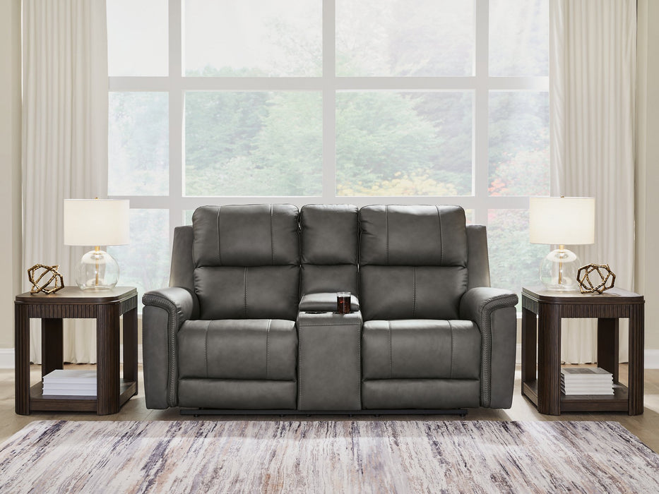 Bleckley Power Reclining Loveseat with Console - Royal Furniture & Gifts (MI) - Multi Location