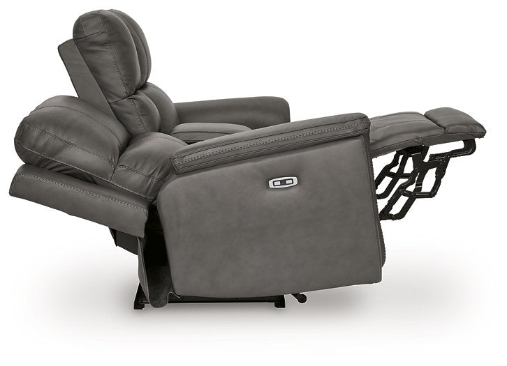 Bleckley Power Reclining Loveseat with Console - Royal Furniture & Gifts (MI) - Multi Location