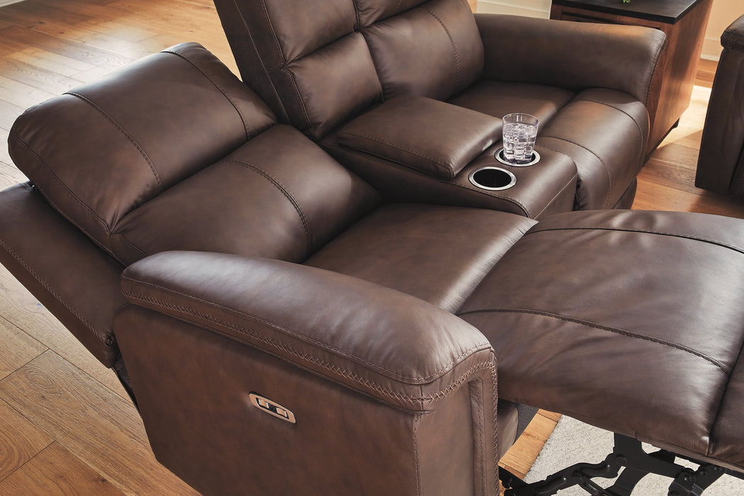 Bleckley Power Reclining Loveseat with Console - Royal Furniture & Gifts (MI) - Multi Location
