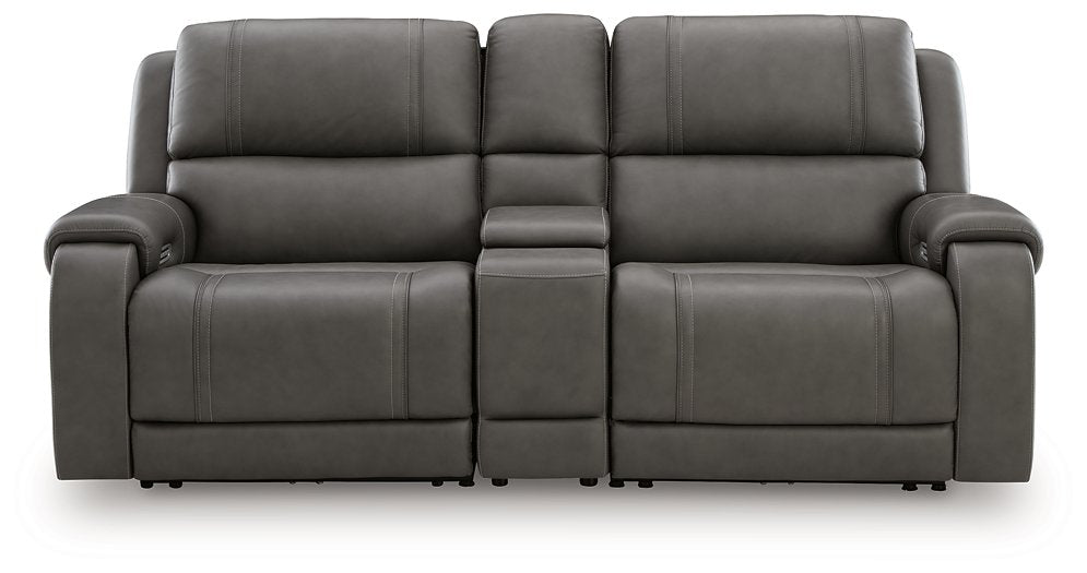 5Z - Pittson Power Reclining Sectional Loveseat with Console - Royal Furniture & Gifts (MI) - Multi Location