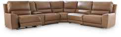 DeepWakes Reclining Sectional with Storage Console - Royal Furniture & Gifts (MI) - Multi Location