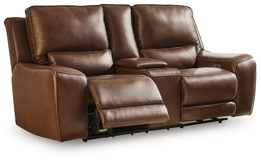 DeepWakes Power Reclining Loveseat with Console - Royal Furniture & Gifts (MI) - Multi Location