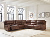 DeepWakes Reclining Sectional with Storage Console - Royal Furniture & Gifts (MI) - Multi Location