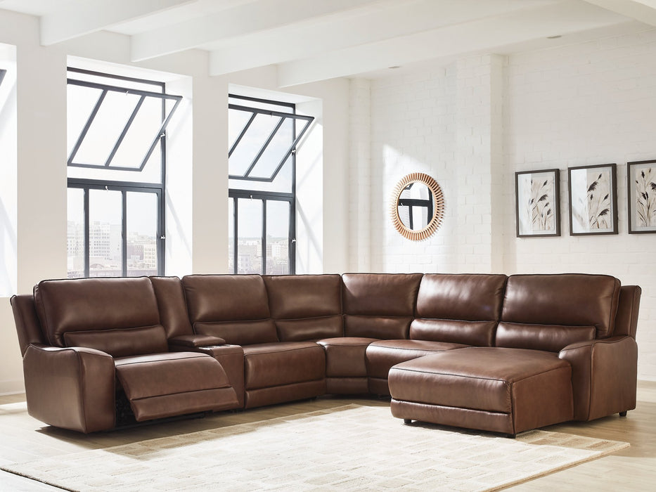 DeepWakes Power Reclining Sectional with Chaise - Royal Furniture & Gifts (MI) - Multi Location