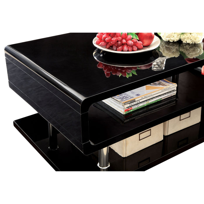 Ninove Black/Chrome End Table - Royal Furniture & Gifts (MI) - Multi Location