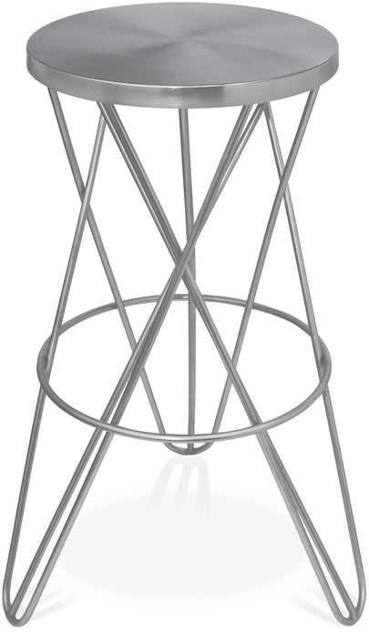 Mercury Silver Bar Stool