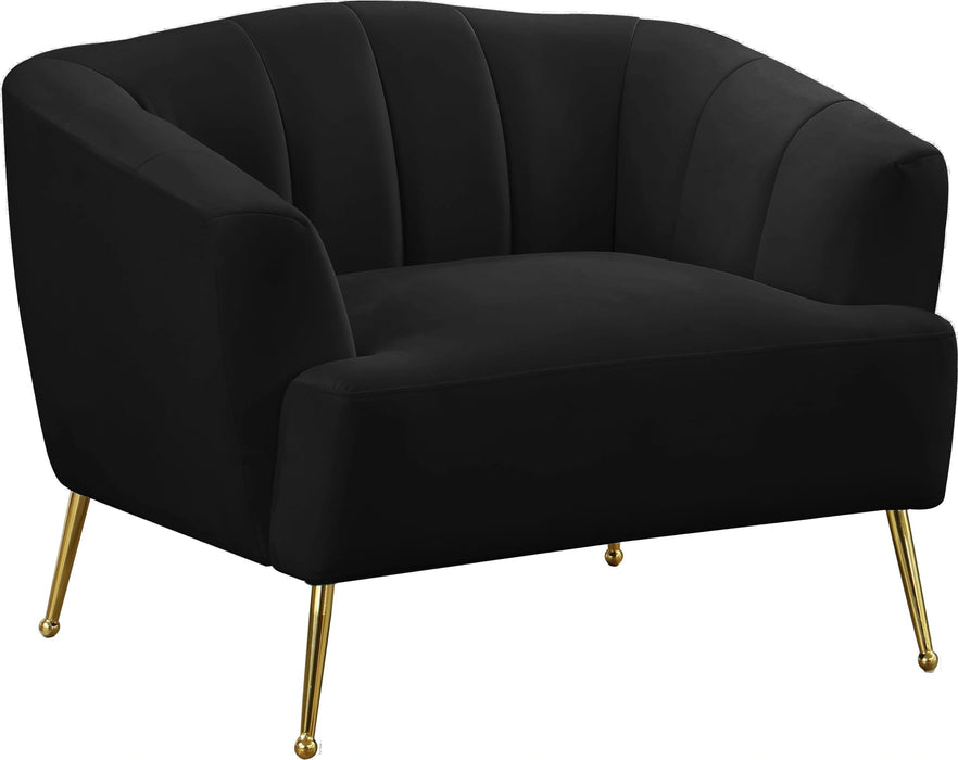 Tori Black Velvet Chair
