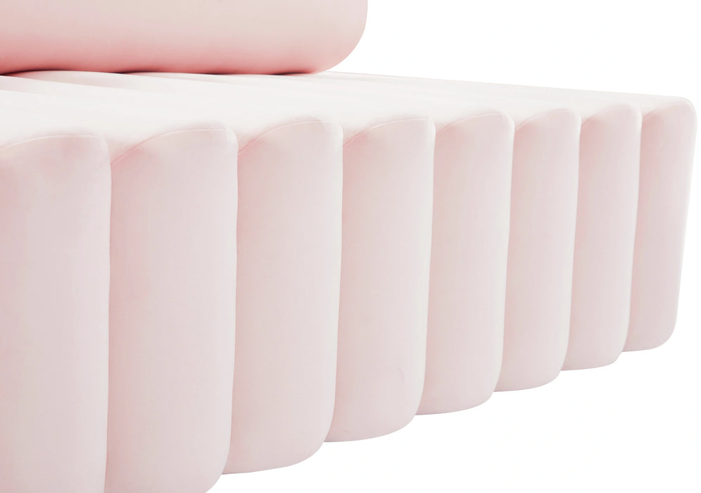 Melody Pink Velvet Loveseat