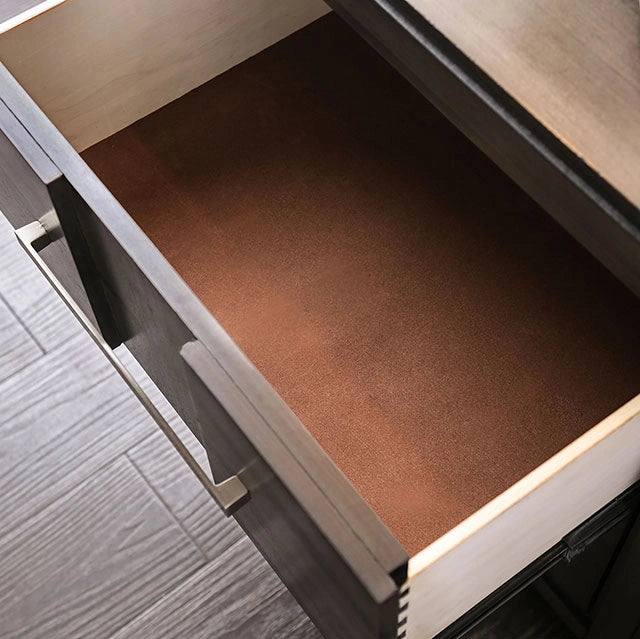 Berenice Espresso Night Stand White, Gray, & Espresso