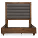 AICO Brooklyn Walk Queen Channel Tufted Panel Bed in Burnt Umber - Royal Furniture & Gifts (MI) - Multi Location