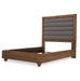 AICO Brooklyn Walk Queen Channel Tufted Panel Bed in Burnt Umber - Royal Furniture & Gifts (MI) - Multi Location