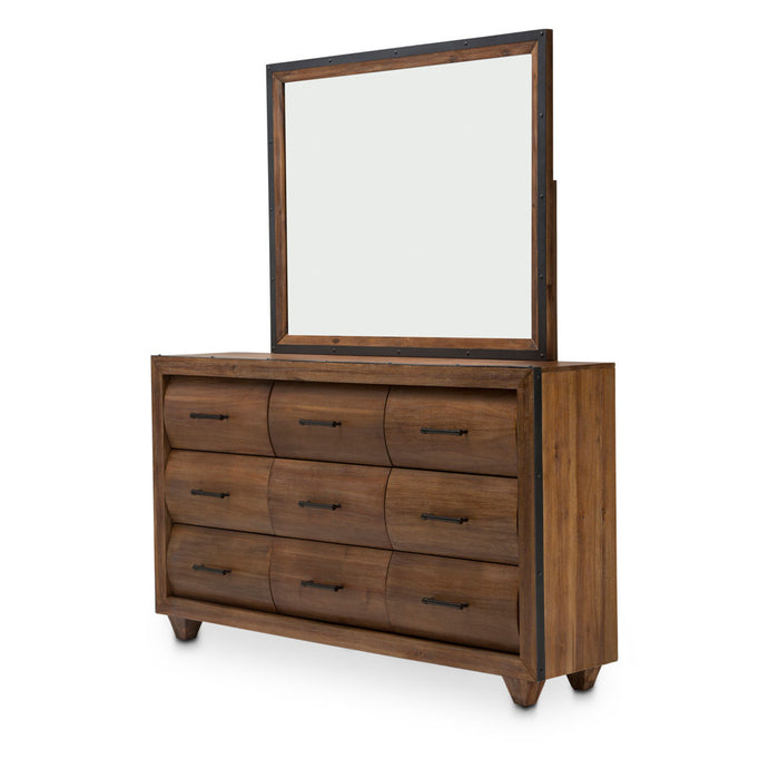 AICO Brooklyn Walk Mirror in Burnt Umber - Royal Furniture & Gifts (MI) - Multi Location