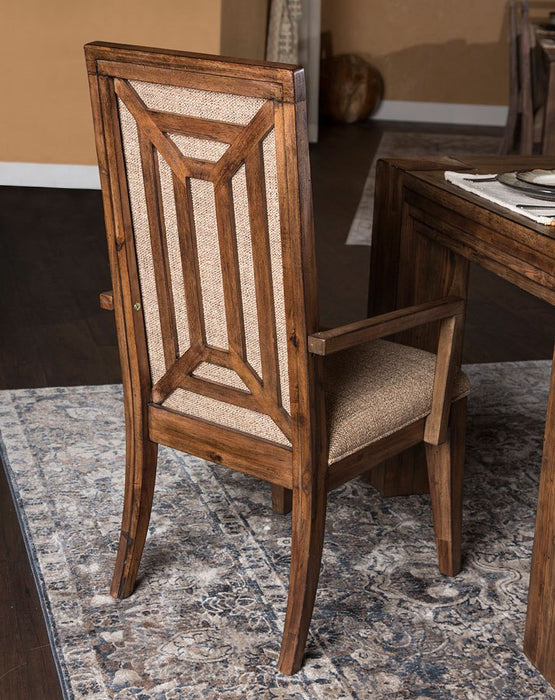 Aico Carrollton Arm Chair (Set of 2) in Rustic Ranch