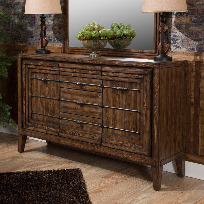Aico Carrollton Sideboard in Rustic Ranch - Royal Furniture & Gifts (MI) - Multi Location