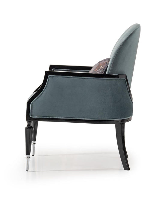 AICO La Francaise Accent Chair in Azure/Black - Royal Furniture & Gifts (MI) - Multi Location