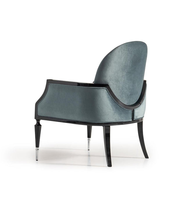 AICO La Francaise Accent Chair in Azure/Black - Royal Furniture & Gifts (MI) - Multi Location