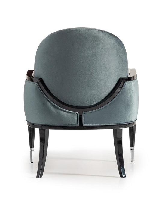 AICO La Francaise Accent Chair in Azure/Black - Royal Furniture & Gifts (MI) - Multi Location