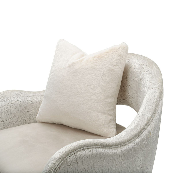 AICO Yvette Accent Chair in Porcini Medium Champagne