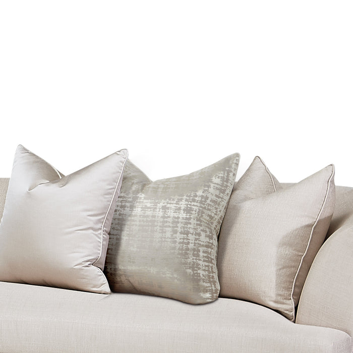 AICO Malibu Crest 3-Piece Sofa Sectional in Pearl Chardonnay
