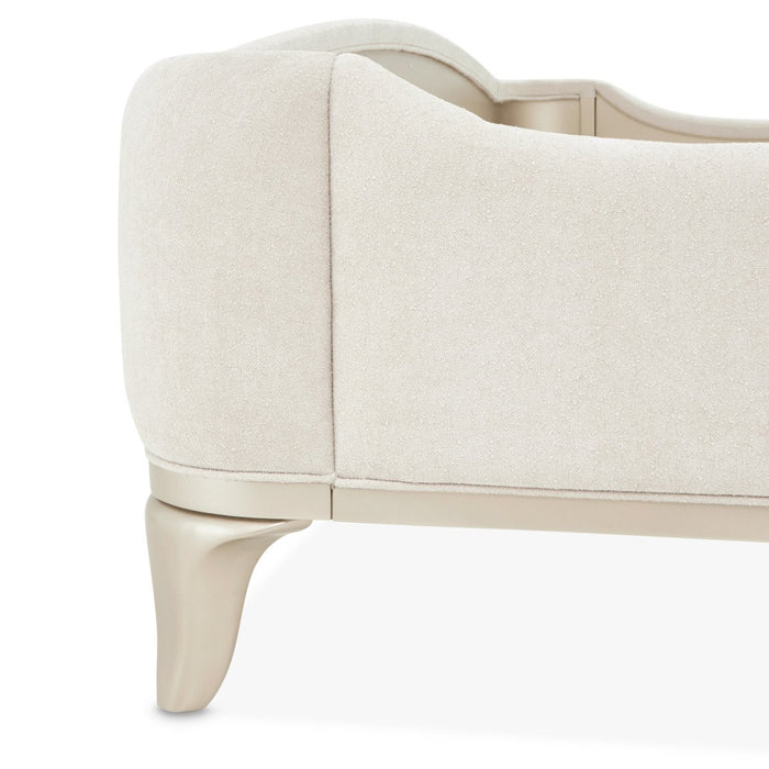 AICO Furniture La Marisia California King Upholstered Platform Bed in Creamy Pearl