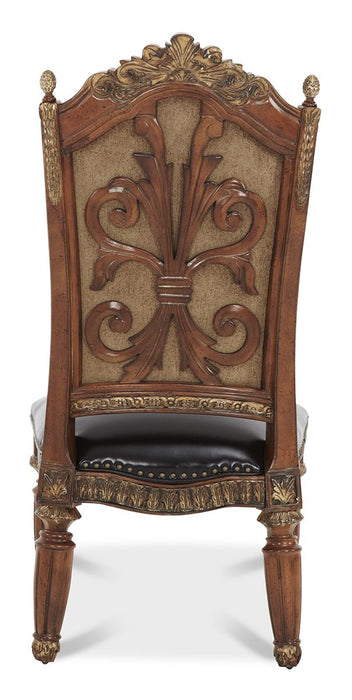 AICO Villa Valencia Side Chair in Classic Chestnut (Set of 2)